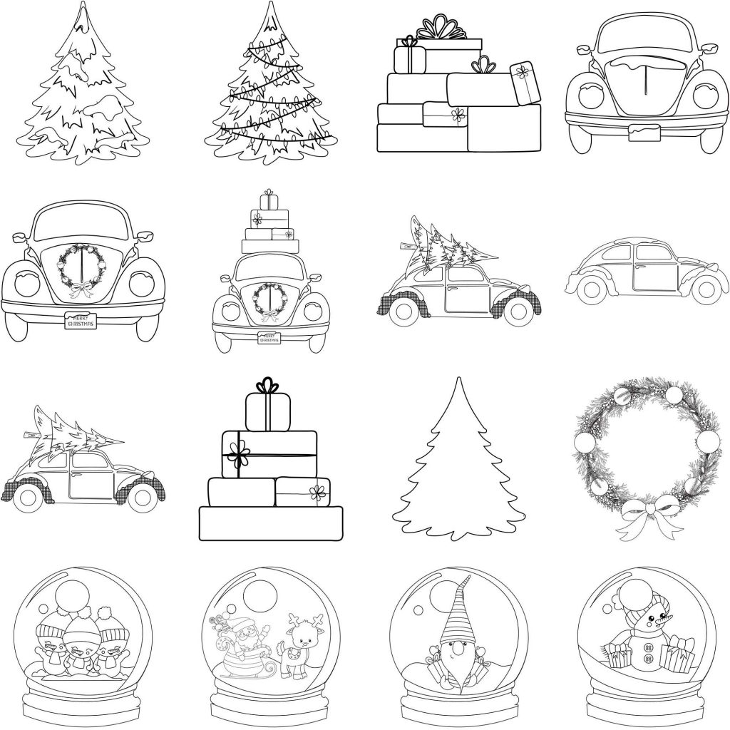 图片[4]-儿童手绘黑白线稿描边涂色简笔画PNG免扣素材5164款高清可打印-五车芝士