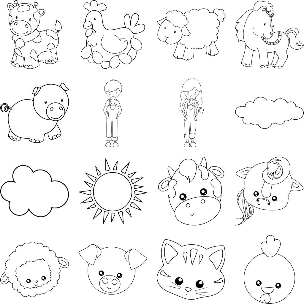 图片[5]-儿童手绘黑白线稿描边涂色简笔画PNG免扣素材5164款高清可打印-五车芝士